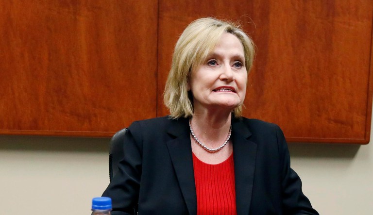 Mississippi Republican Sen. Cindy Hyde-Smith speaks about immigration as an issue in this year's mid-term federal election for the GOP. 