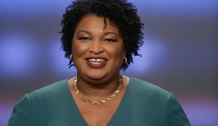 In this May 20, 2018, photo, Georgia Democratic gubernatorial candidate Stacey Abrams participates in a debate against Stacey Evans in Atlanta. In Georgia, black women will likely factor into one of the country's marquee political contests. The Democratic race for governor features two women, and candidate Abrams is running to become the first black woman ever elected governor in America.