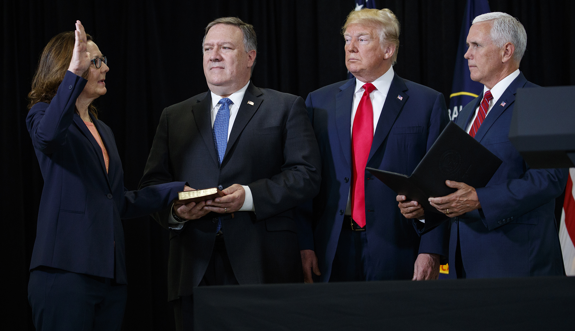 Trump swears in Gina Haspel hours after slamming Obama’s CIA director