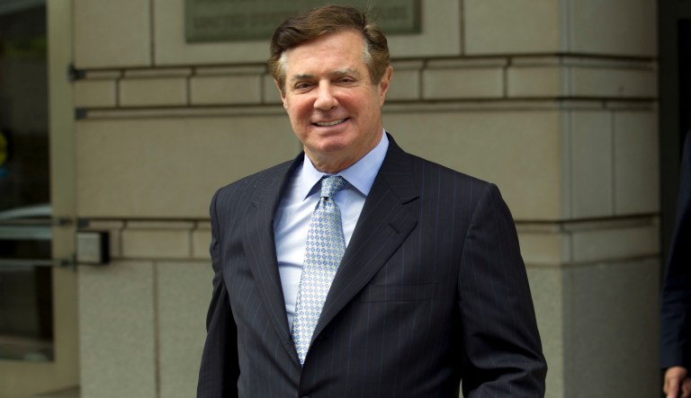 Paul Manafort, President Donald Trump's former campaign chairman, leaves the Federal District Court after a hearing, Wednesday, May 23, 2018, in Washington.
