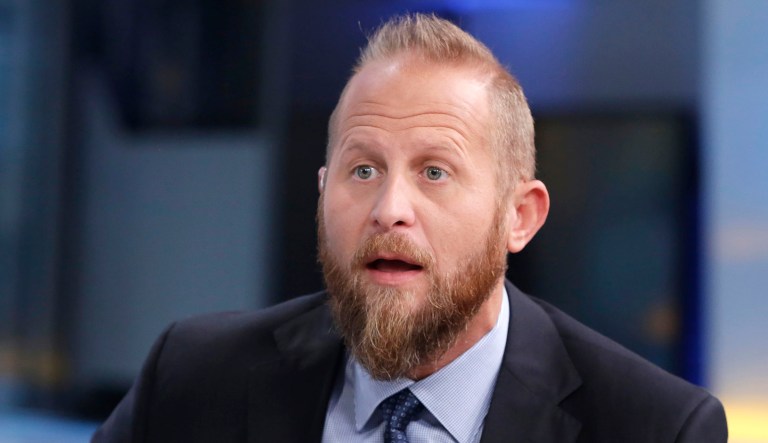 Brad Parscale, campaign manager for President Trump's 2020 reelection, appears on the "Fox & friends" television program in New York.