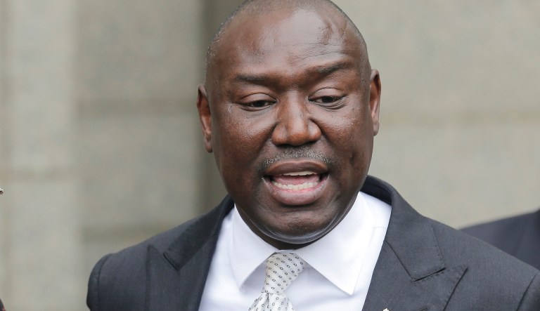 Attorney Ben Crump speaks at a news conference in front of U.S. District Court in New York, Wednesday, May 30, 2018.