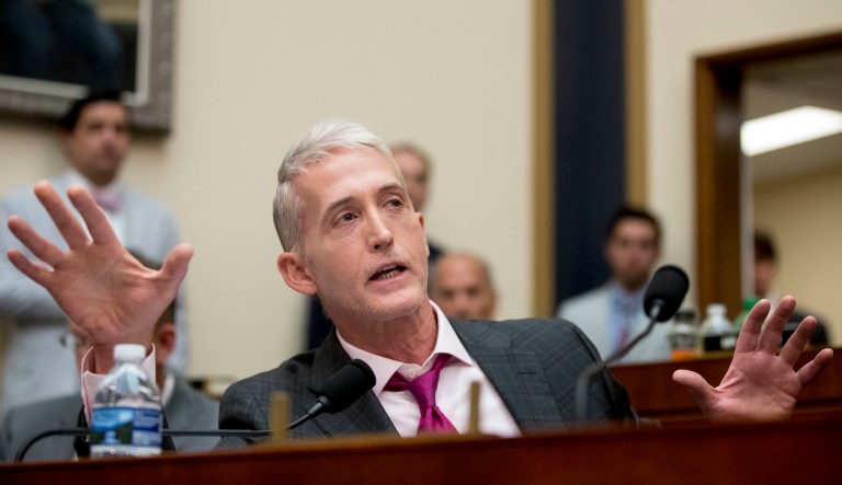 Rep. Trey Gowdy, R-S.C., speaks during a hearing on Capitol Hill in Washington, June 28, 2018.