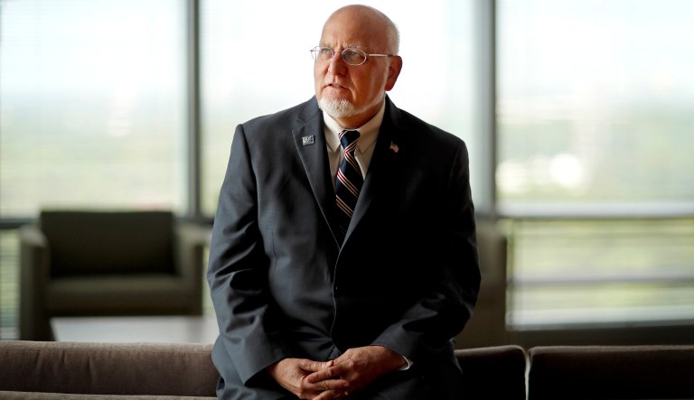 Dr. Robert Redfield Jr., director of the Centers for Disease Control and Prevention, is photographed at the agency's headquarters in Atlanta, Thursday, June 28, 2018. Once known for condemning condoms and clean needles, the new chief of the nation's top public health agency pledges to use all tool to end AIDS and prevent disease. Redfield spoke of his views and goals for the CDC in a rare interview this week.