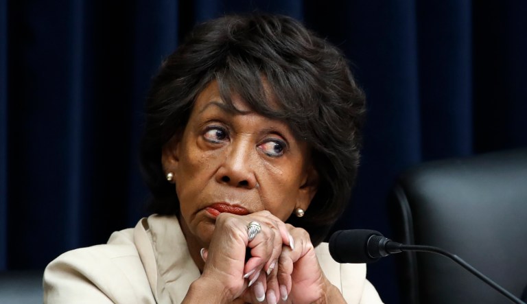 House Committee on Financial Services Ranking Member Rep. Maxine Waters, D-Calif., listens during a hearing, Wednesday, July 18, 2018, on Capitol Hill in Washington.