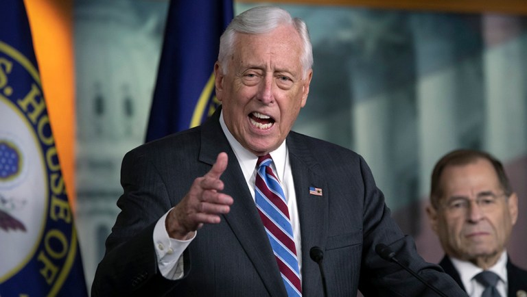 House Minority Whip Steny Hoyer, D-Md., holds a news conference to introduce the "Secure America from Russian Interference Act."