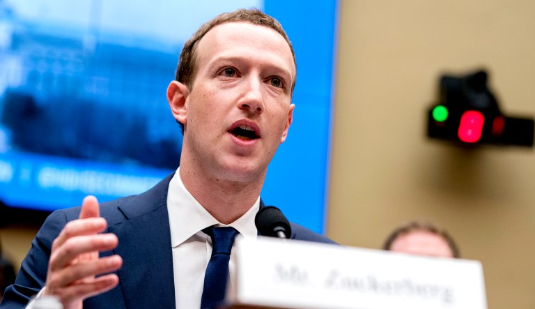 Facebook CEO Mark Zuckerberg testifies before a House Energy and Commerce hearing on Capitol Hill in Washington about the use of Facebook data to target American voters in the 2016 election and data privacy.