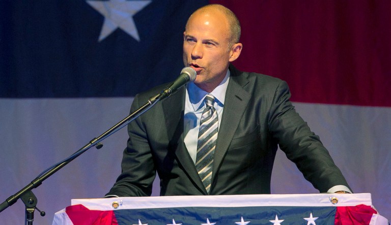 Michael Avenatti speaks at the Iowa Democratic Wing Ding at the Surf Ballroom in Clear Lake, Iowa.