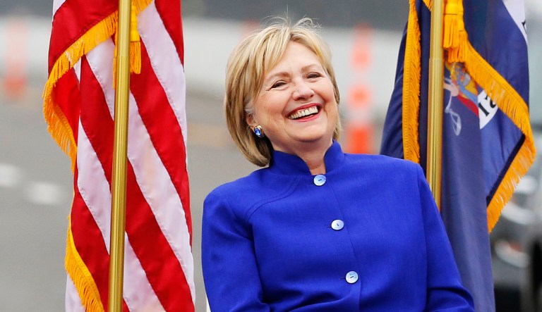 Former Secretary of State Hillary Clinton attends the opening of the Gov. Mario M. Cuomo Bridge, Friday, Sept. 7, 2018, in Nyack, N.Y.