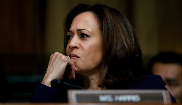 Sen. Kamala Harris, D-Calif. attends a Senate Judiciary Committee meeting, Friday, Sept. 28, 2018, on Capitol Hill in Washington.