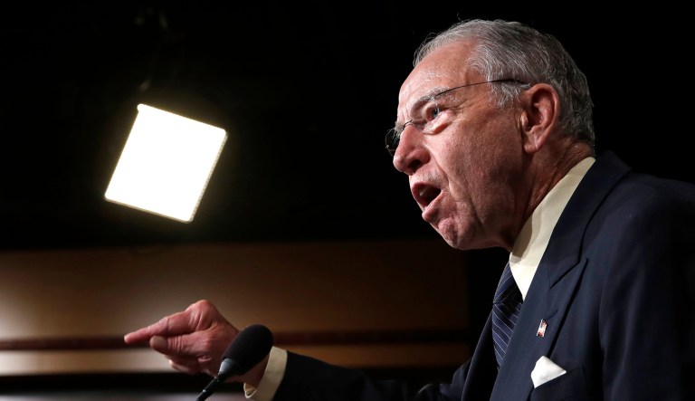 Sen. Chuck Grassley, R-Iowa, speaks.