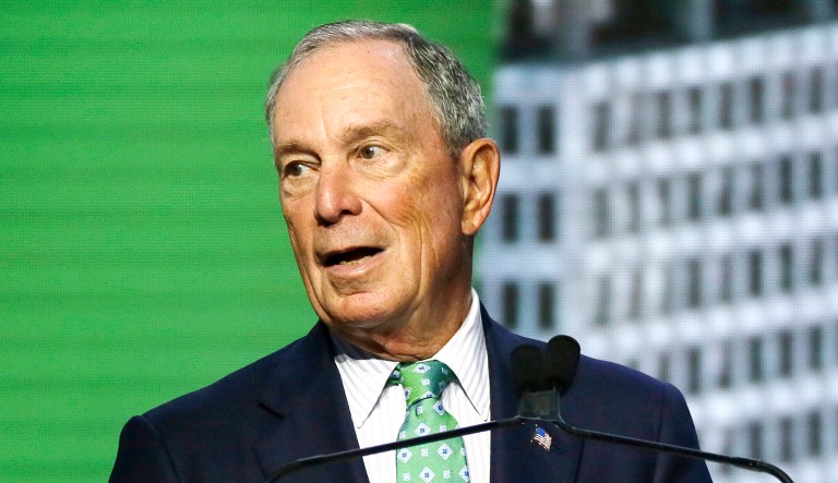 Michael Bloomberg speaks during an event in San Francisco.