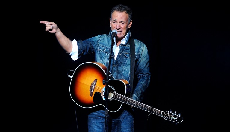 Bruce Springsteen performs at the 12th annual Stand Up For Heroes benefit concert at the Hulu Theater at Madison Square Garden on Monday, Nov. 5, 2018, in New York.
