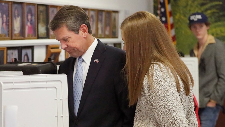 Georgia Republican gubernatorial candidate Brian Kemp casts his ballot.