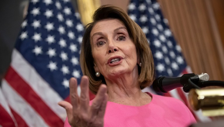 House Minority Leader Nancy Pelosi, D-Calif., speaks during a news conference on Capitol Hill.