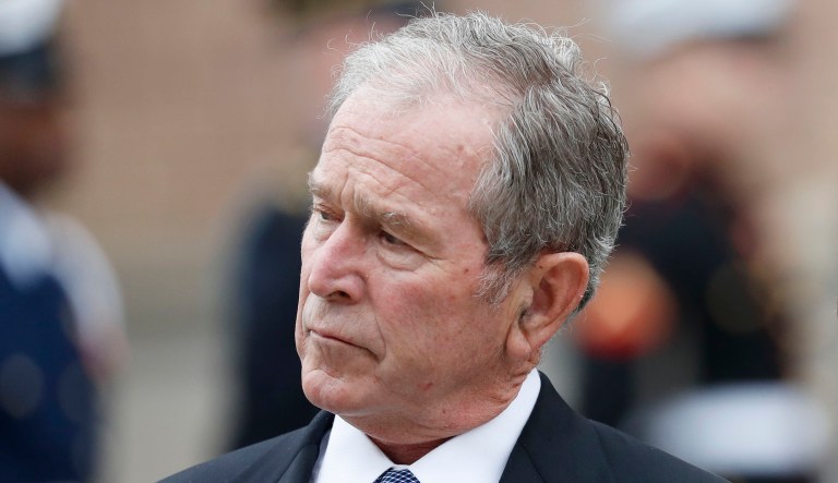 Former President George W. Bush is seen.