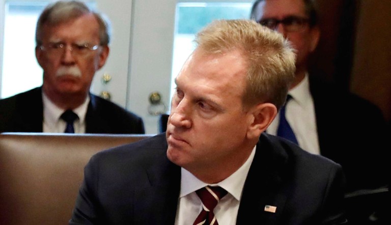 Patrick Shanahan, acting defense secretary, sits during a Cabinet meeting at the White House.