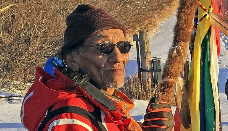 This photo shows Nathan Phillips near Mandan, N.D.