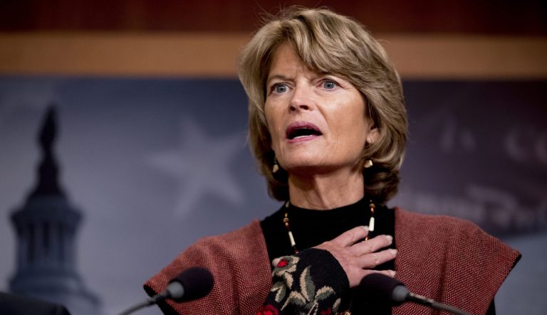 Sen. Lisa Murkowski, R-Alaska, speaks at a news conference after two Senate bills to ending the partial government shutdown failed on Capitol Hill in Washington, Thursday, Jan. 24, 2019. 