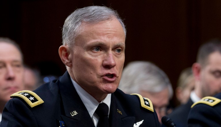 Defense Intelligence Agency Director Gen. Robert Ashley speaks in Washington.