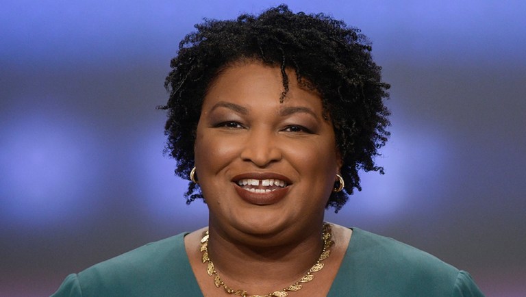 Georgia Democratic gubernatorial candidate Stacey Abrams participates in a debate in Atlanta.