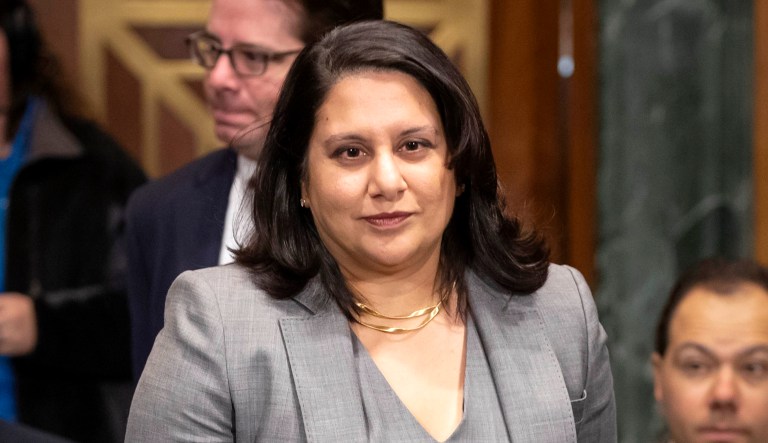 Neomi Rao, President Donald Trump's nominee for a seat on the D.C. Circuit Court of Appeals, appears for a hearing in D.C.