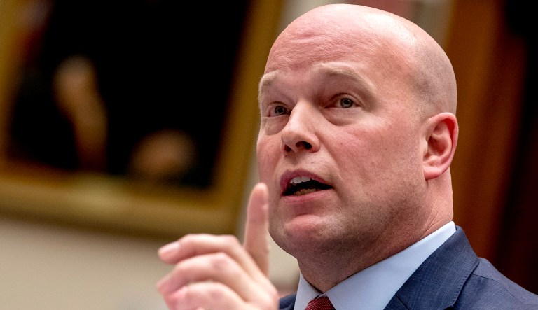 Acting Attorney General Matthew Whitaker speaks during a House Judiciary Committee hearing.