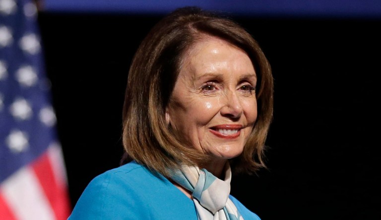 House Speaker Nancy Pelosi appears at an event.