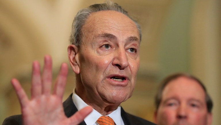 Democratic leader Chuck Schumer says the coronavirus relief agreement no longer contains $3 billion to fulfill President Trumpâs order to buy low-priced oil to restock the nationâs emergency Strategic Petroleum Reserve.
