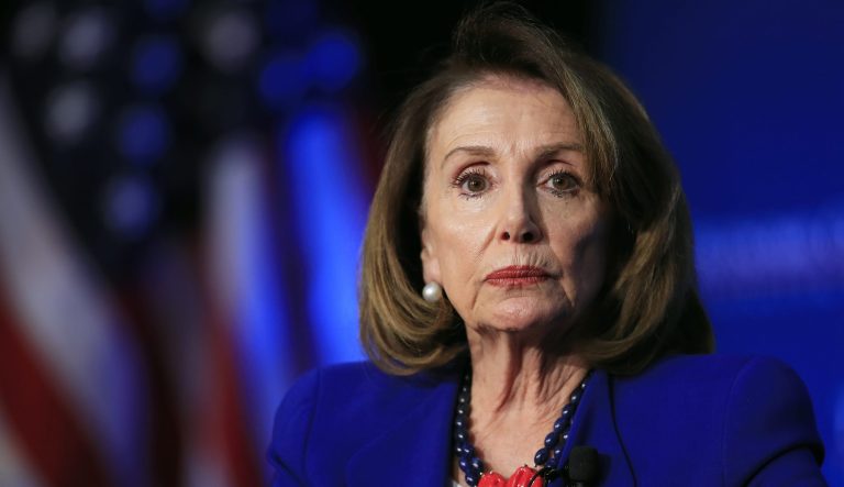 House Speaker Nancy Pelosi of Calif., speaks at an Economic Club of Washington luncheon gathering in Washington, Friday, March 8, 2019. 