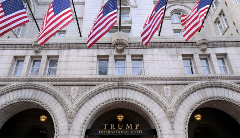 The north face of the Trump International Hotel is seen in this general view. Monday, March 11, 2019, in Washington D.C. 