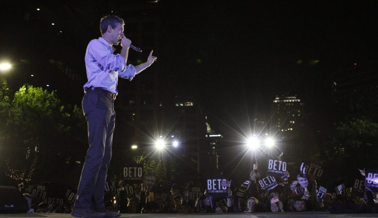Democratic presidential candidate and former Texas congressman Beto O'Rourke speaks during his presidential campaign rally kickoff in Austin, Texas, Saturday, March 30, 2019.  