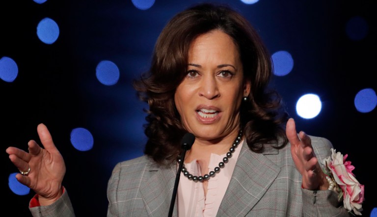 Democratic Presidential Candidate Sen. Kamala Harris, D-Calif., speaks at the Alpha Kappa Alpha Sorority South Central Regional Conference in New Orleans, Friday, April 19, 2019.