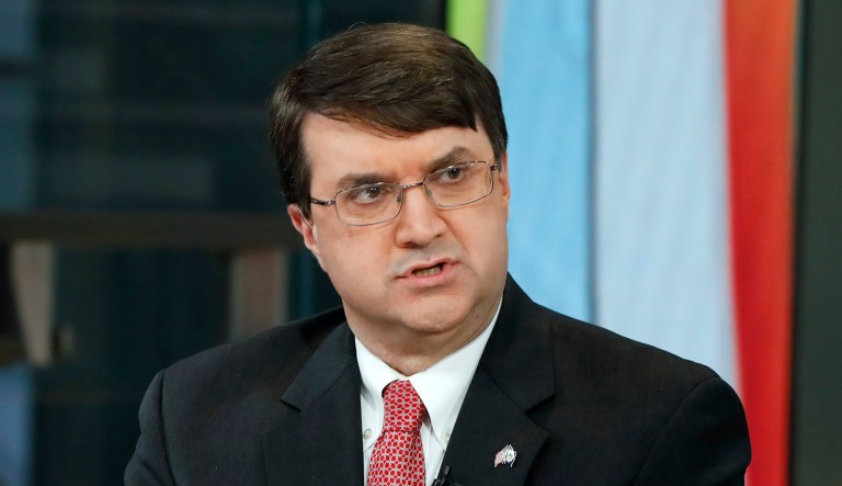 Secretary of Veterans Affairs Robert Wilkie appears in an interview.