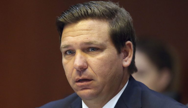 Florida Gov. Ron DeSantis listens to the proceedings during a Florida cabinet meeting Tuesday June 4, 2019, in Tallahassee, Fla. 