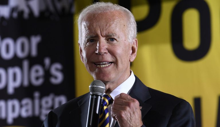 Democratic presidential candidate, former Vice President Joe Biden, speaks at the Poor People's Moral Action Congress presidential forum in Washington, Monday, June 17, 2019. 