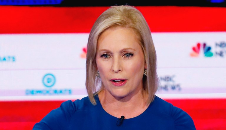 Democratic presidential candidate Sen. Kirsten Gillibrand, D-New York, speaks during a debate.