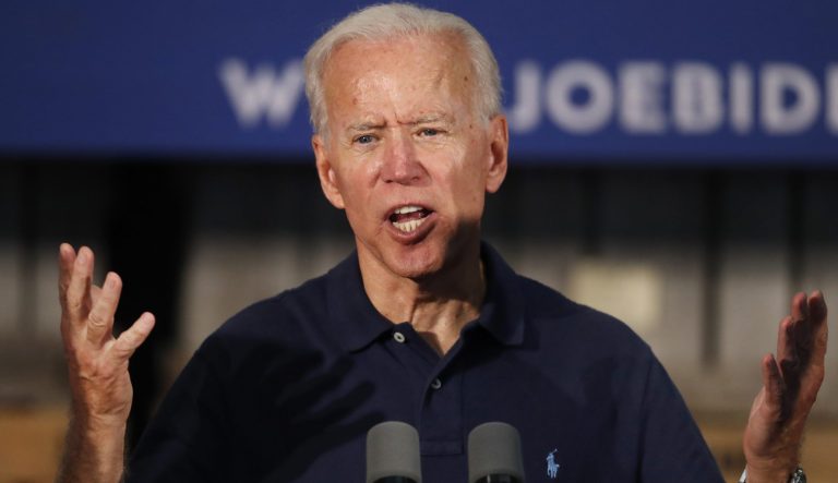 Former Vice President and Democratic presidential candidate Joe Biden, speaks at a campaign stop, Saturday, July 13, 2019, in Londonderry, N.H. 