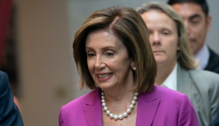 House Speaker Nancy Pelosi, D-California, walks around in Washington.