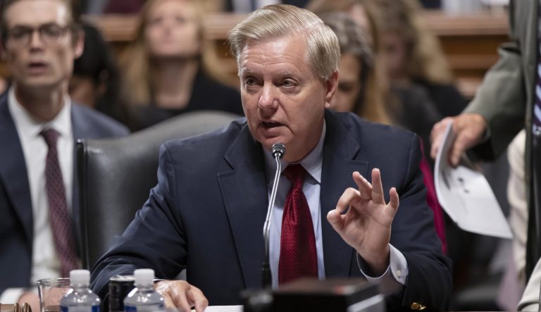 Senate Judiciary Committee Chairman Lindsey Graham, R-S.C., on Capitol Hill in Washington, Thursday, Aug. 1, 2019. 