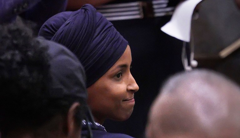 Rep. Ilhan Omar is seen.
