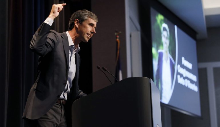 Democratic presidential candidate former Texas Rep. Beto O'Rourke speaks at the Iowa Federation of Labor convention, Wednesday, Aug. 21, 2019, in Altoona, Iowa. 