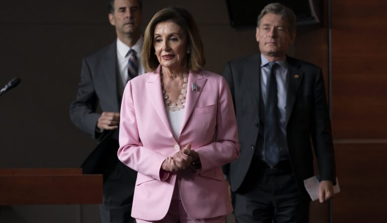 Speaker of the House Nancy Pelosi, D-Calif., at the Capitol in Washington, Friday, Sept. 27, 2019. 