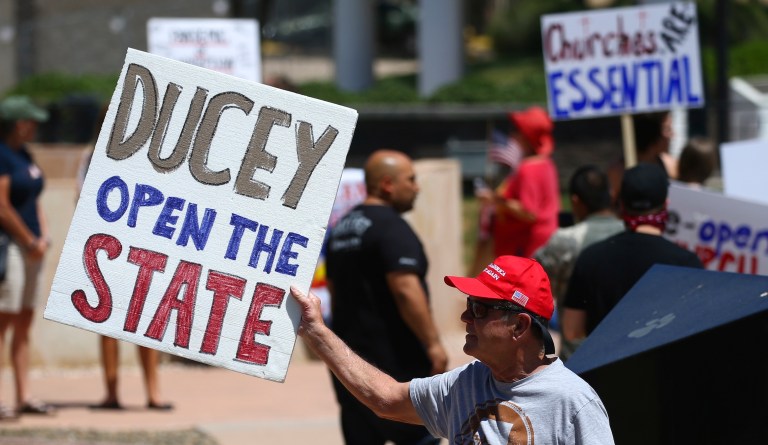 ‘Where else would you even be, Earl?’: SNL mocks stay-at-home protesters in rural America