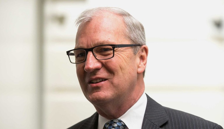 Rep. Kevin Cramer, R-N.D., walks to a GOP meeting on Capitol Hill in Washington, Wednesday, Dec. 16, 2015. Republicans and Democrats reached agreement on a legislative package extending dozens of tax breaks and financing 2016 government operations