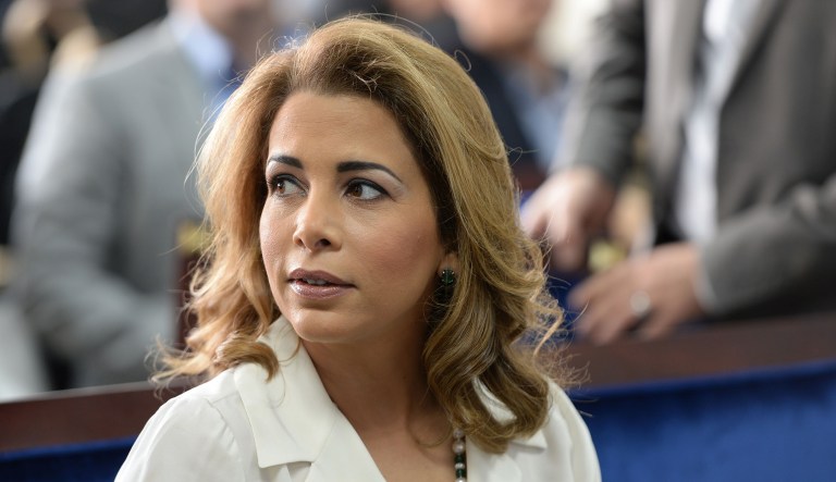 Princess Haya bint al-Hussein, the wife of the Prime Minister of the UAE and Ruler of Dubai, waits during an event.