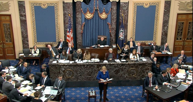 Senate Republicans say House impeachment managers arguing  ‘nothing new’ on second day of trial