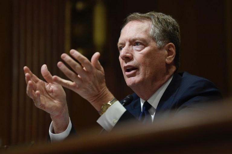 Lighthizer says climate change language would undermine trade deals