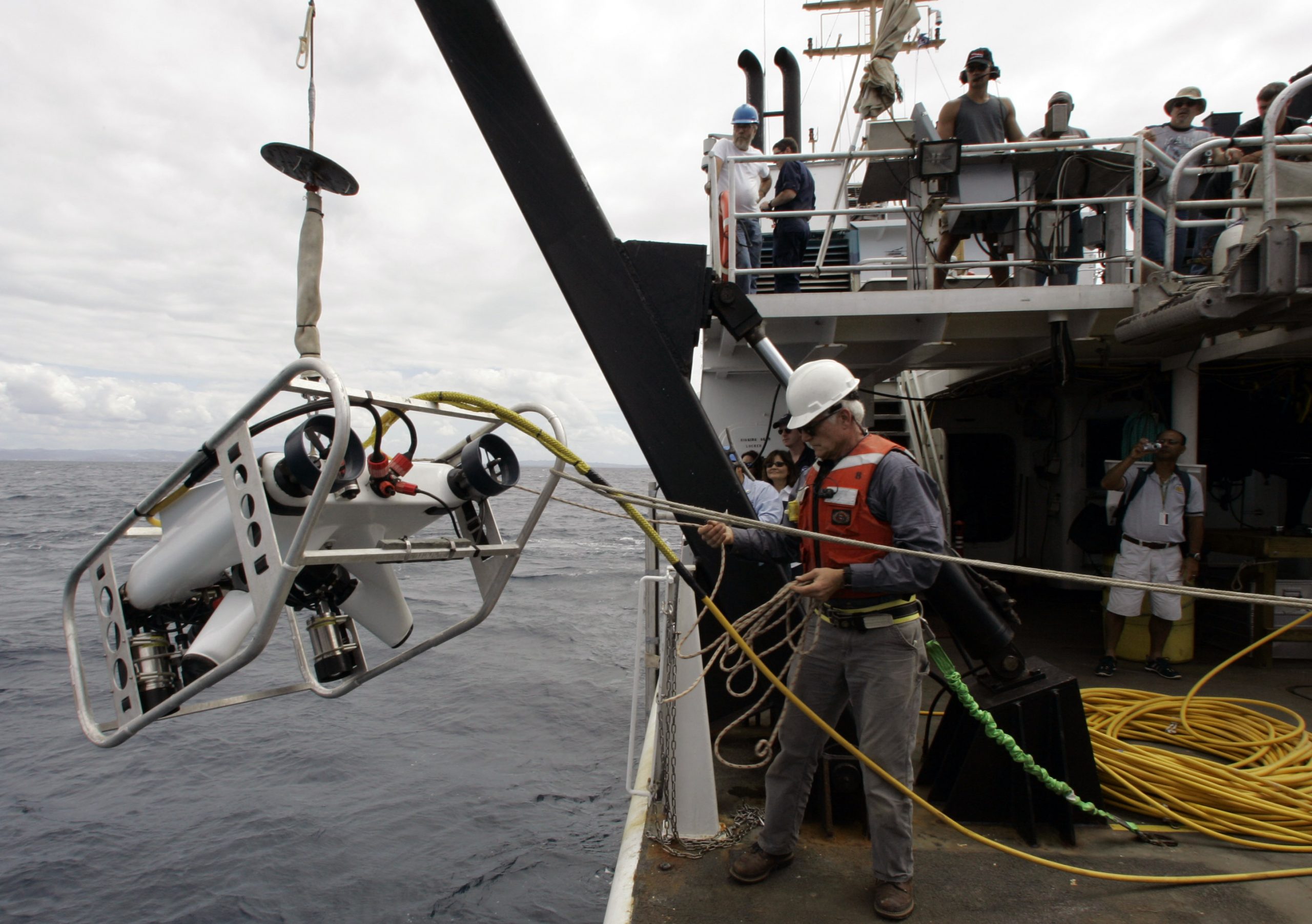 Deep-sea researchers find unexplained line of holes on ocean floor