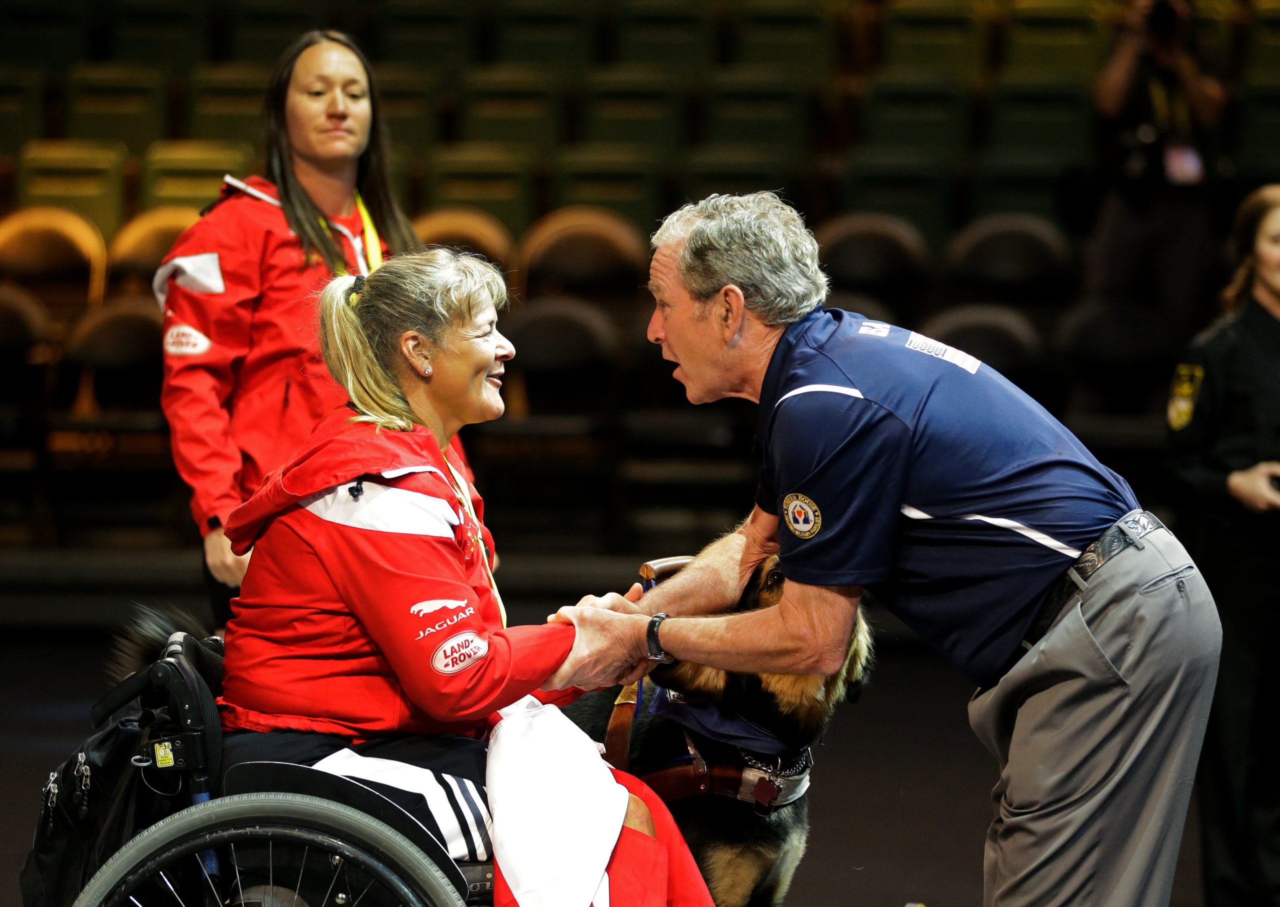 George W. Bush, Natacha Dupuis, Christine Gauthier